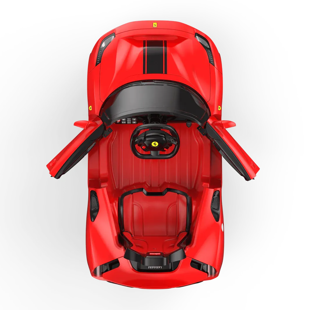 New 2025 Licensed 12V Ferrari 488 Pista Spider Upgraded Ride On Car   | 1 Seater | Leather Seat | Remote