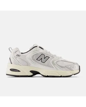 New Balance 530 Sneaker -White with Silver Metallic and Black