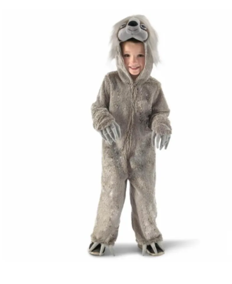 New Retails $69  Rubies Swift the Sloth Hooded Jumpsuit Costume! Fits 8-10 Kids