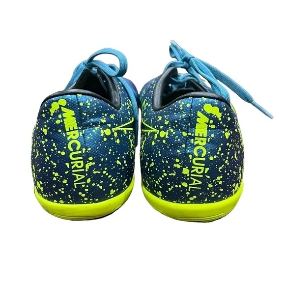 Nike Squadron Blue Volt Jr Mercurial Victory V IC PS Soccer Shoes Size 5 Youth