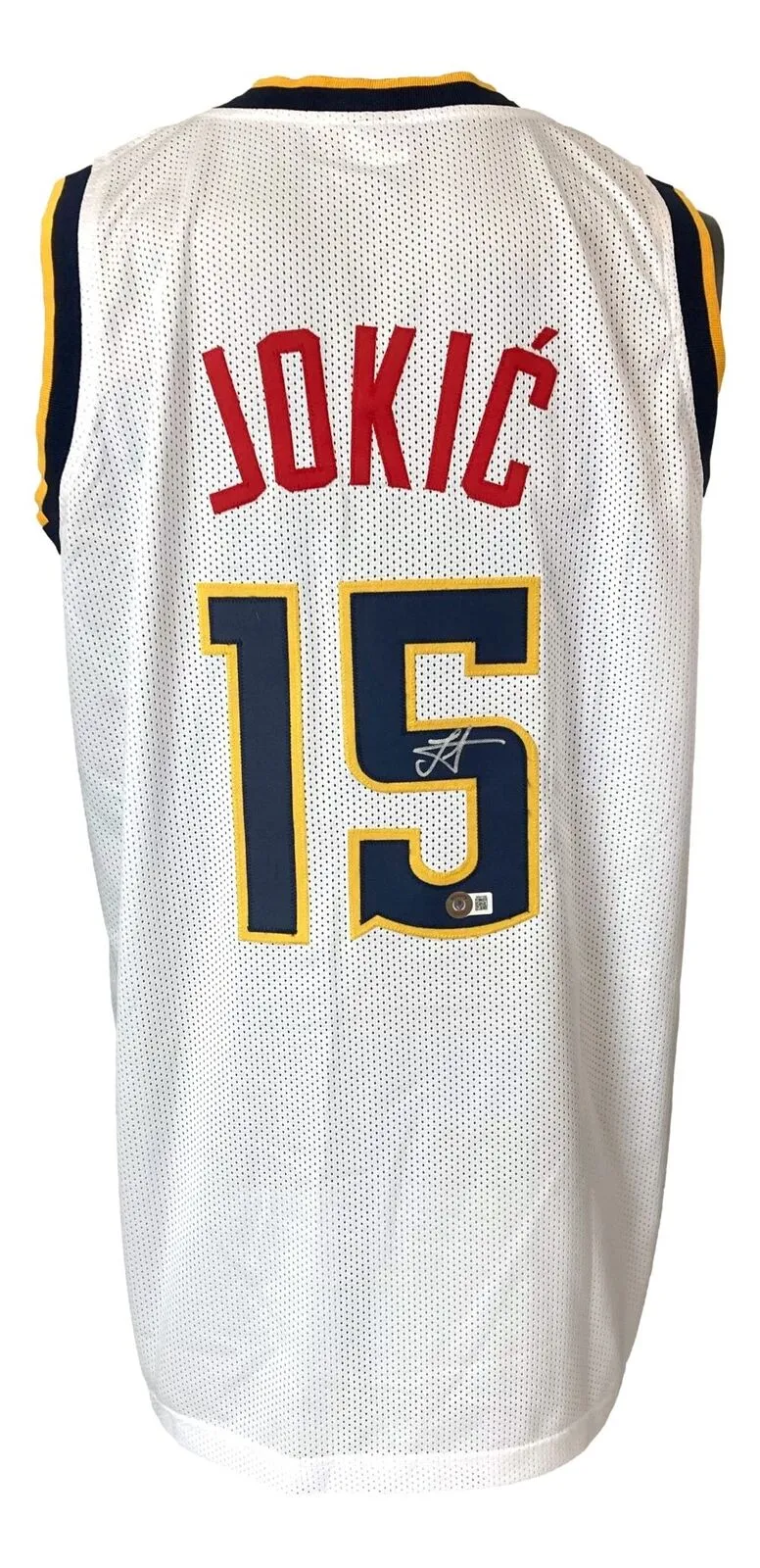 Nikola Jokic Denver Signed White Basketball Jersey BAS