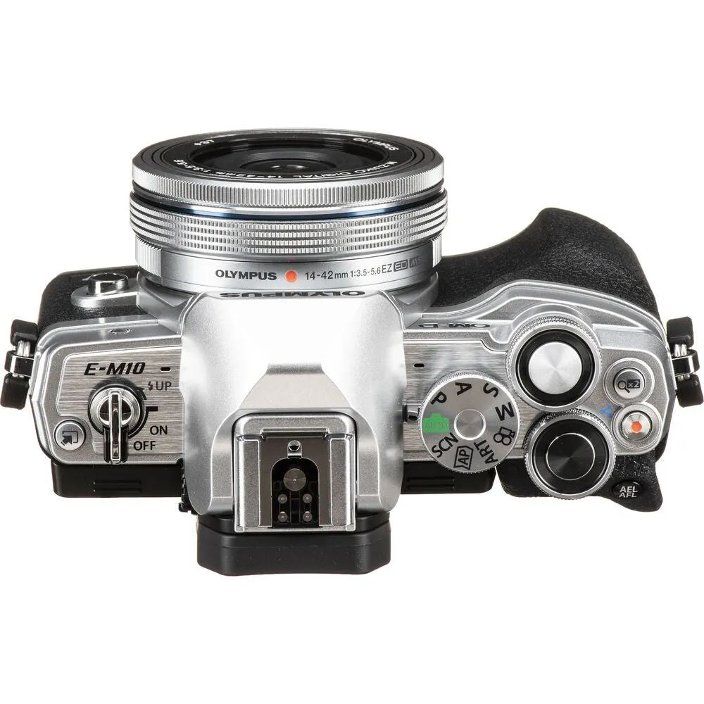 Olympus OM-D E-M10 Mark IV Mirrorless Digital Camera with 14-42mm Lens | Silver