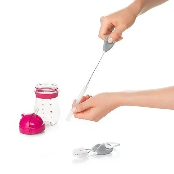 OXO Tot Straw & Sippy Cup Top Cleanning Set - Grey