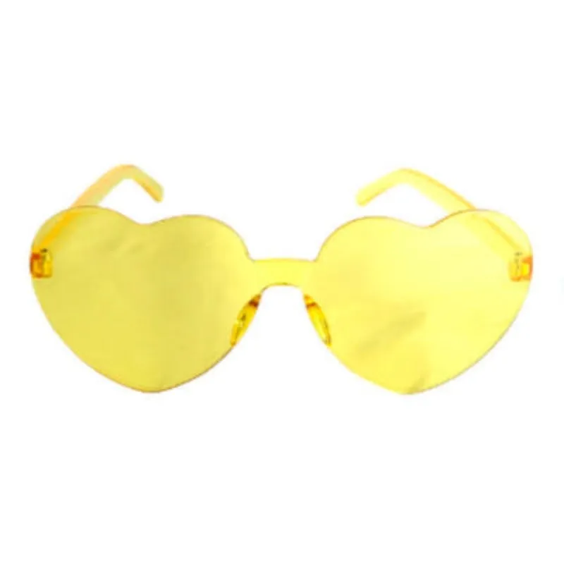 Party Glasses - Perspex Heart - Assorted Colours