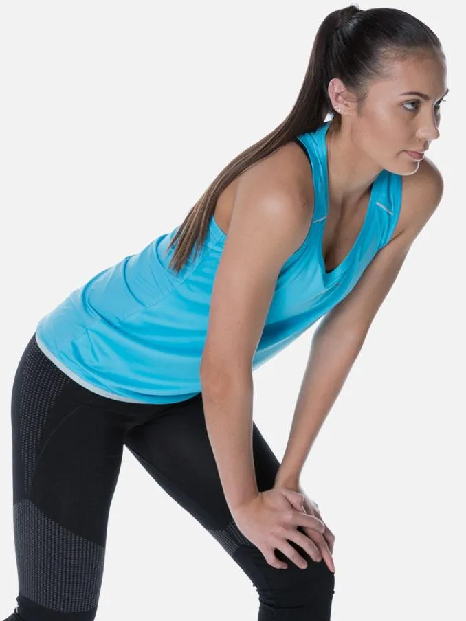 Performance Ladies Singlet Cyan