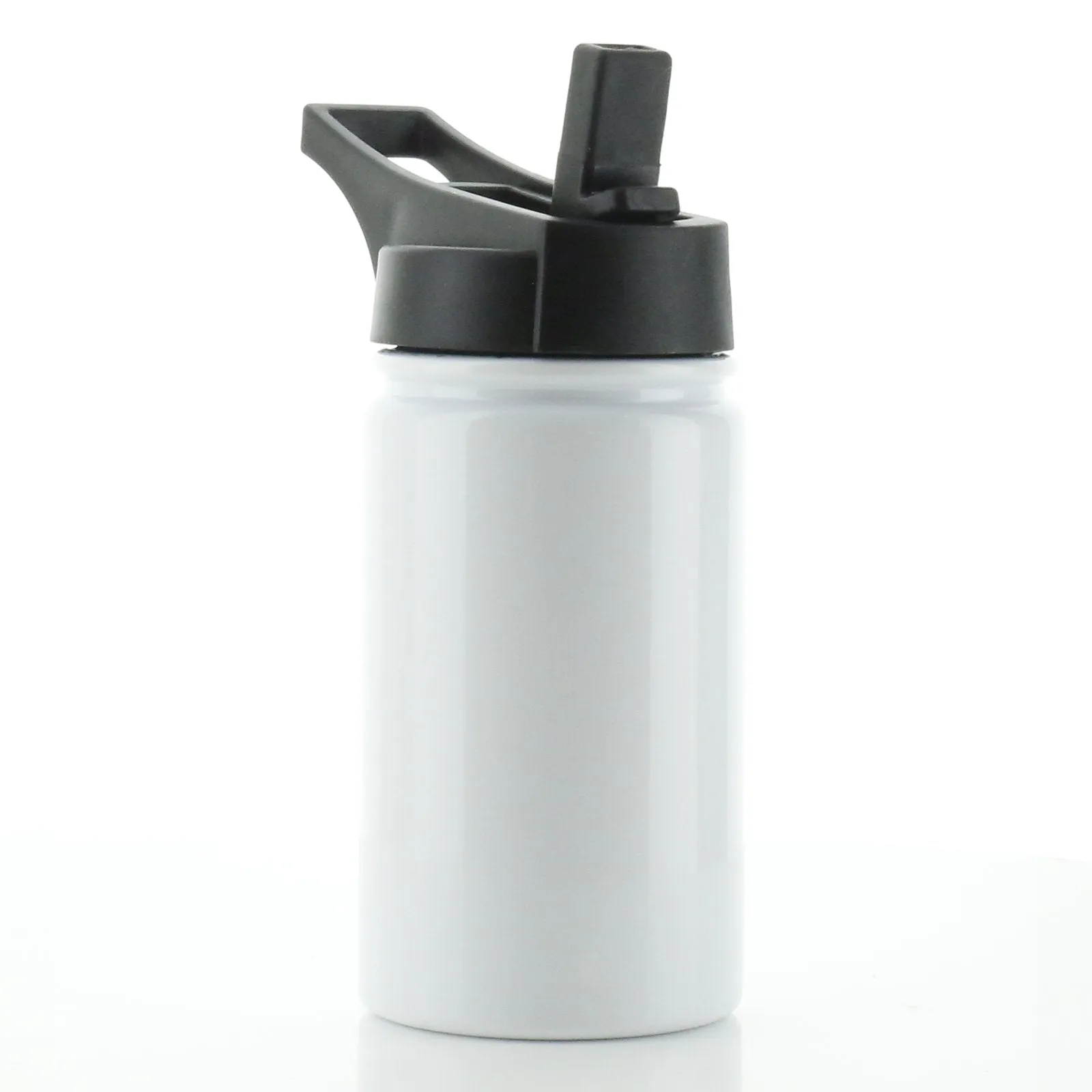 Personalised Badger Leaves and Name White Sports Flask