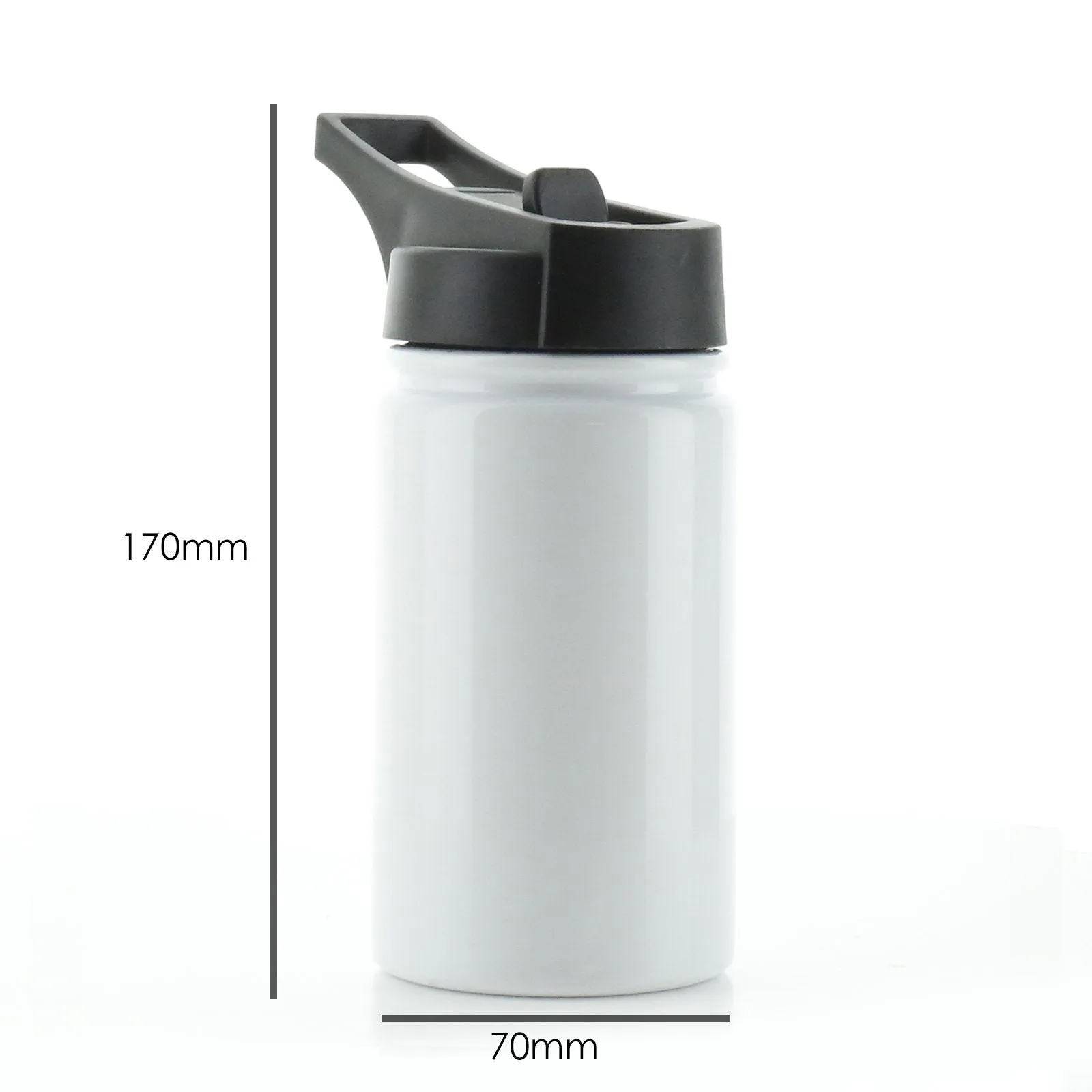 Personalised Badger Leaves and Name White Sports Flask
