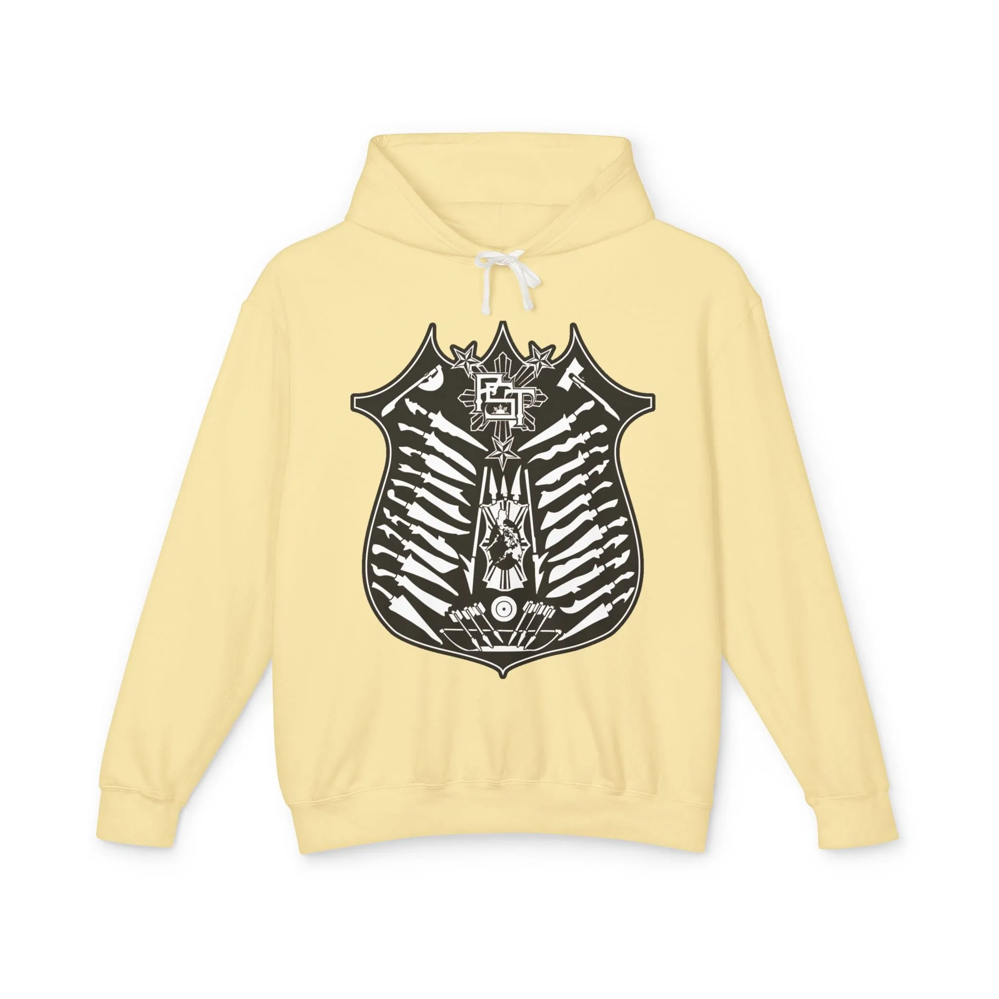 Philippines Weapons of Moroland Pstgear Unisex Skeleton Shield Lightweight Hoodie - Edgy Graphic Sweatshirt for Casual Style