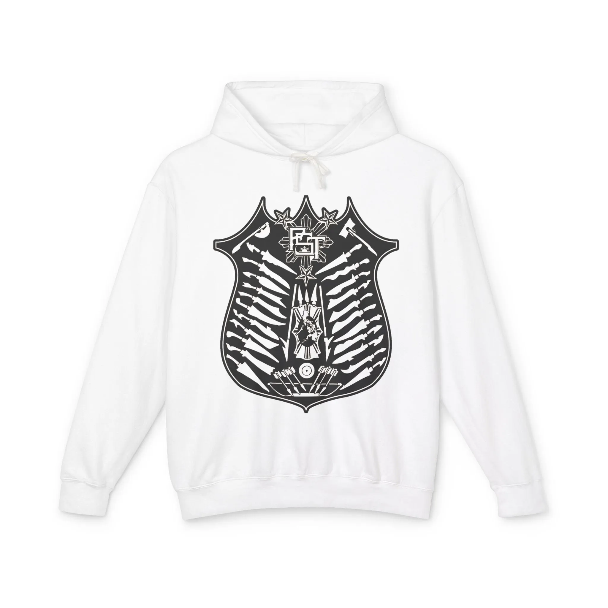 Philippines Weapons of Moroland Pstgear Unisex Skeleton Shield Lightweight Hoodie - Edgy Graphic Sweatshirt for Casual Style