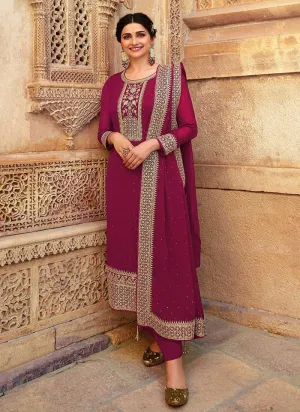 Pink Embroidered Pant Style Suit