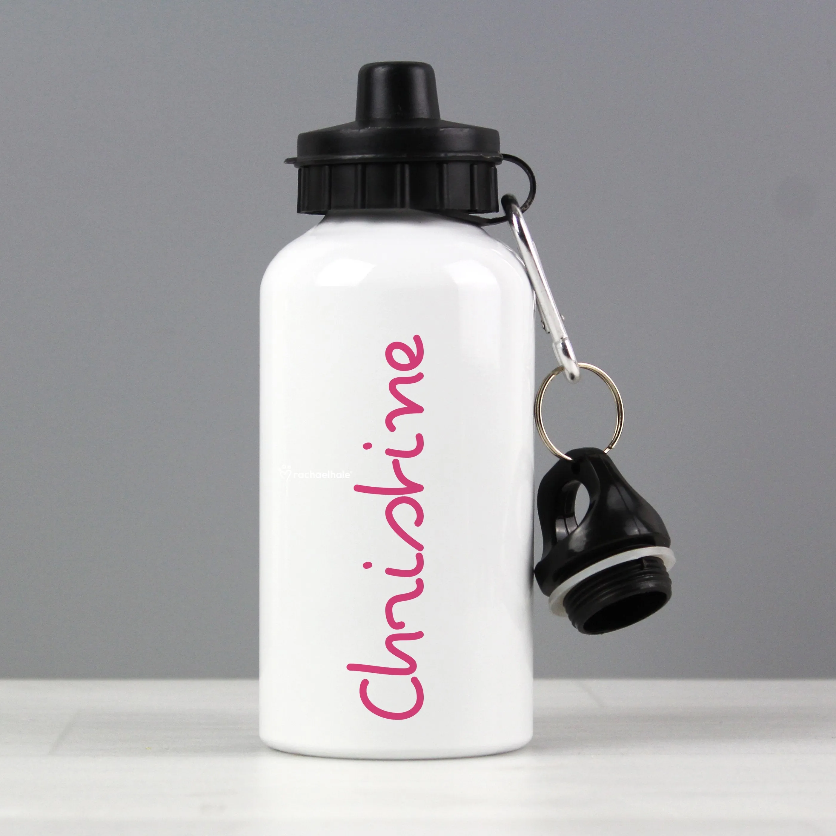 Pink name personalised Drinks bottle