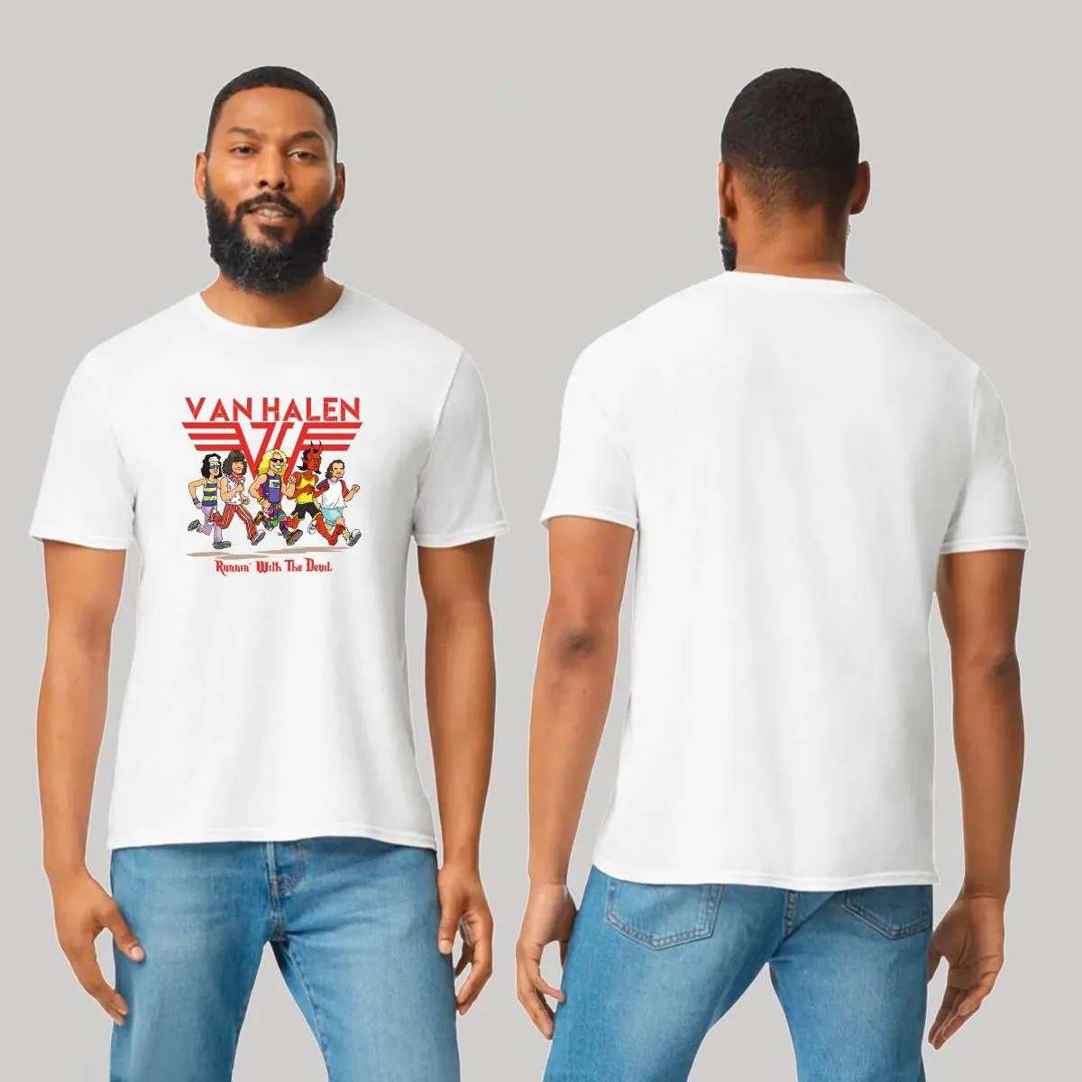 Playera Hombre Rock Van Halen Running with the devil 1005B