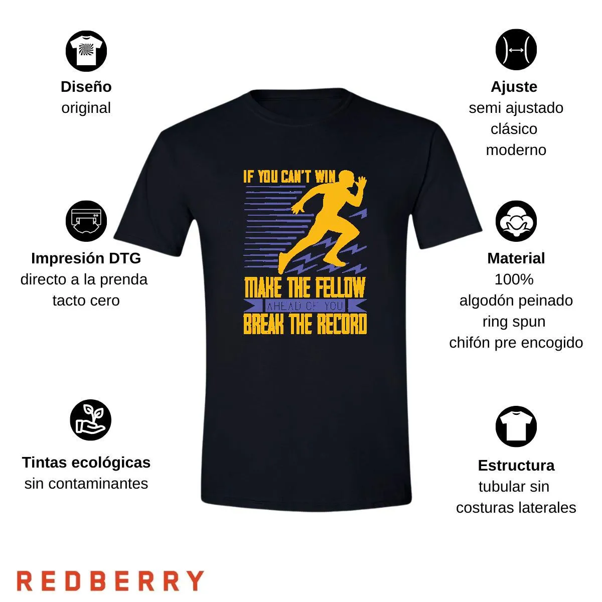 Playera Hombre Running Correr Maratón RN1015