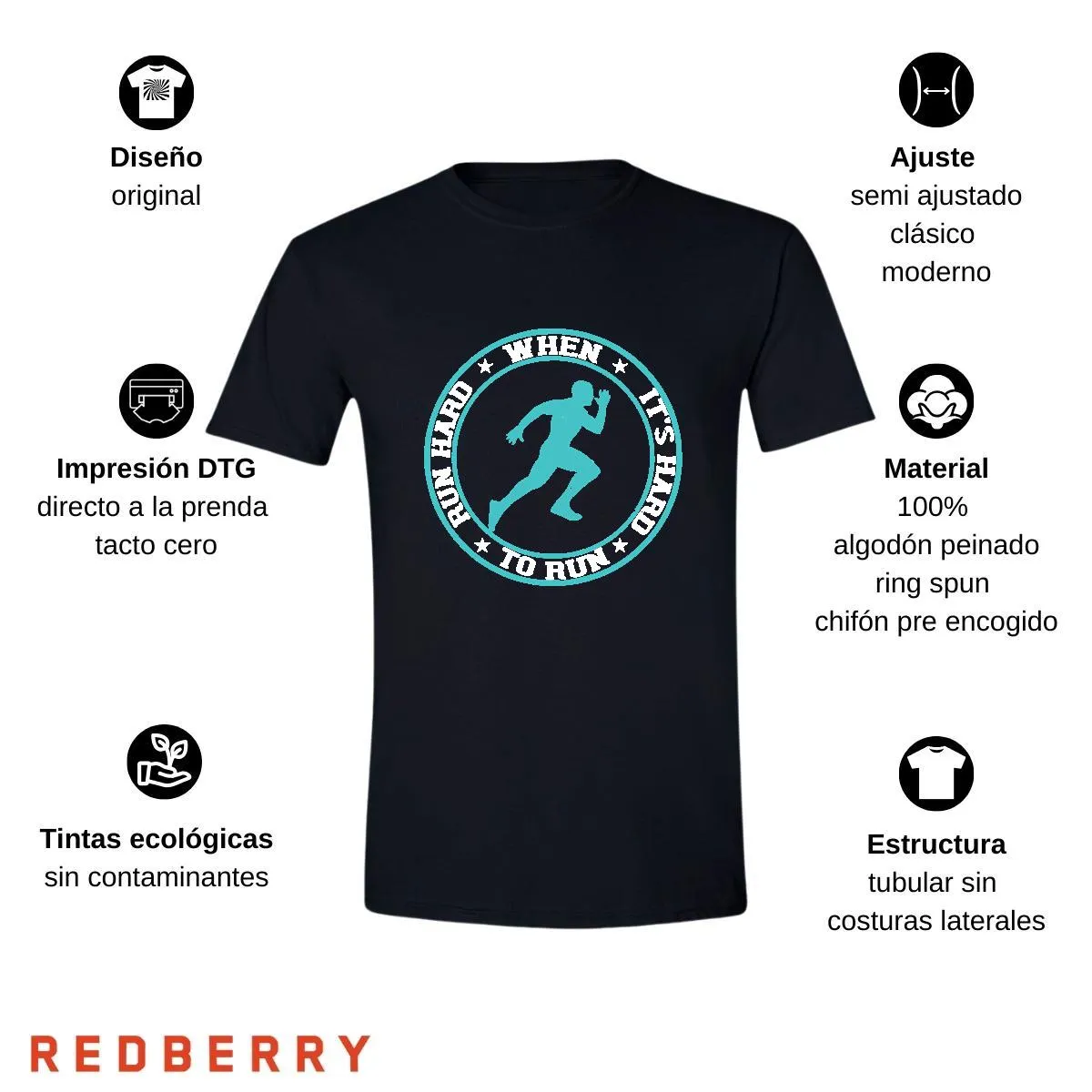 Playera Hombre Running Correr Maratón RN1023
