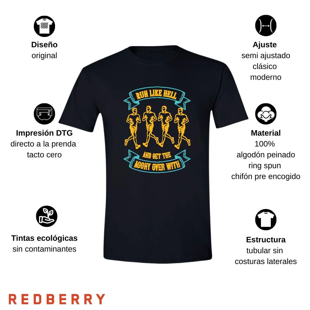 Playera Hombre Running Correr Maratón RN1024