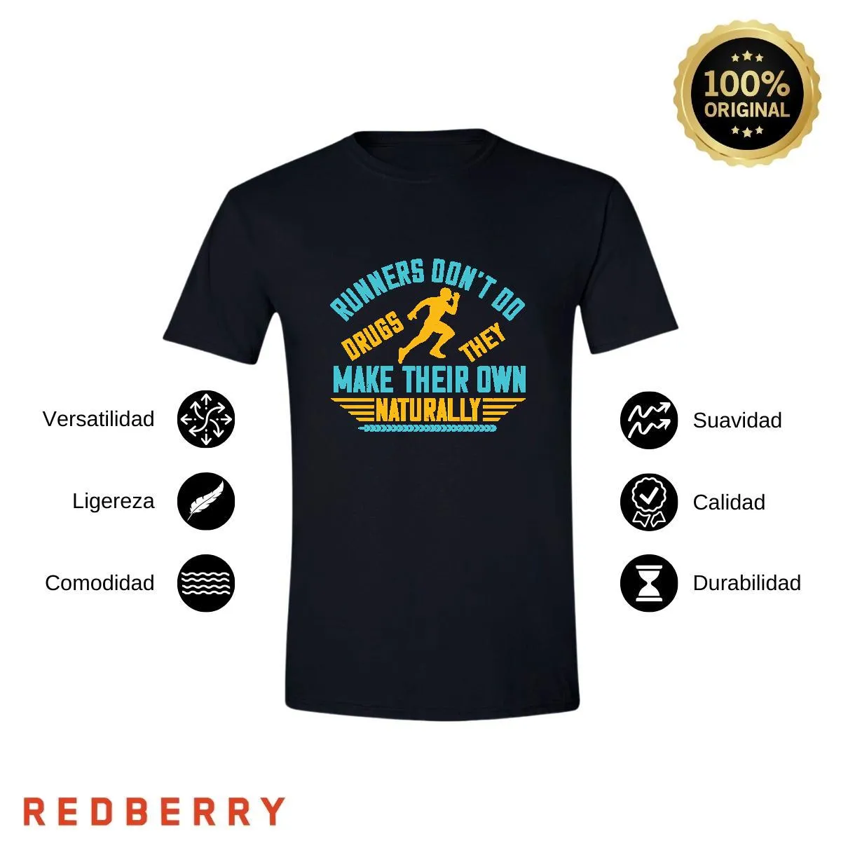 Playera Hombre Running Correr Maratón RN1027