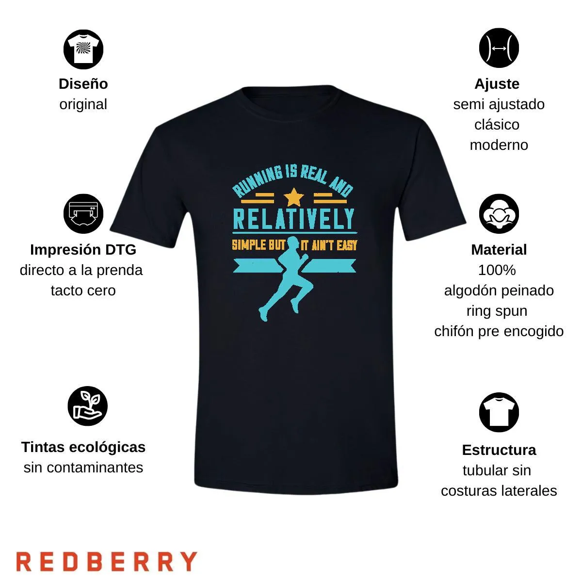 Playera Hombre Running Correr Maratón RN1031