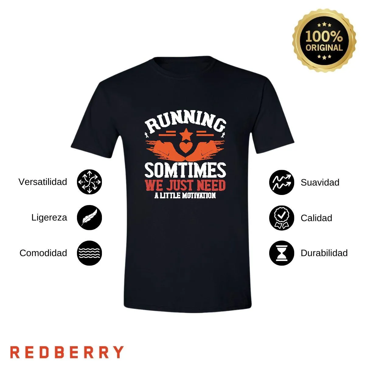 Playera Hombre Running Correr Maratón RN1034