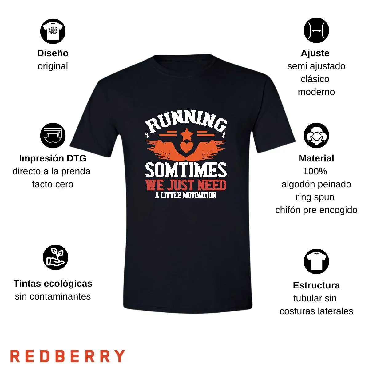 Playera Hombre Running Correr Maratón RN1034