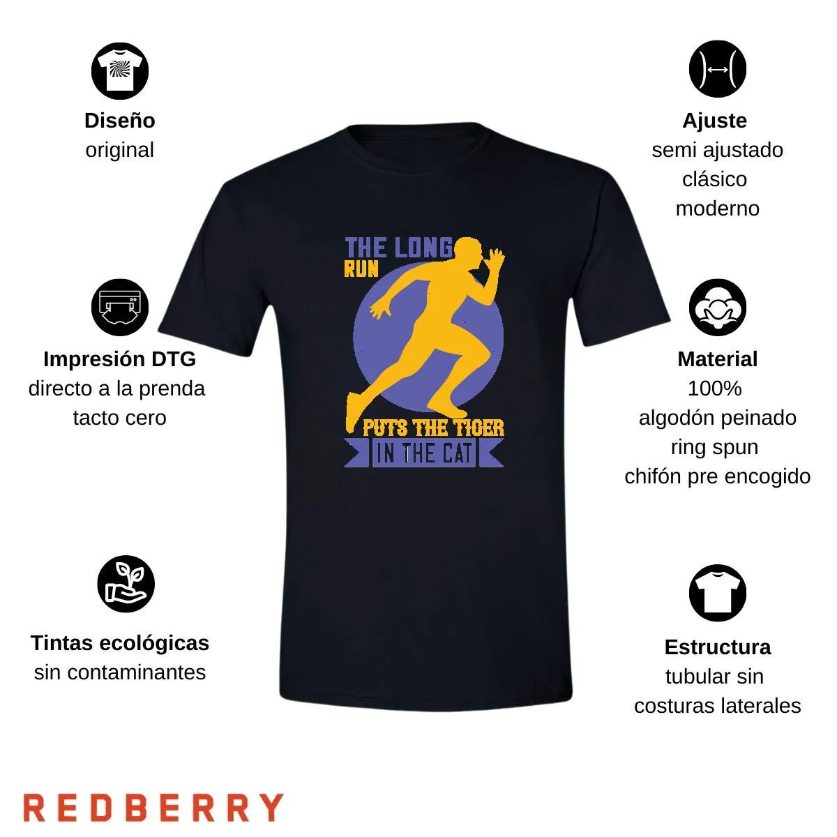 Playera Hombre Running Correr Maratón RN1036