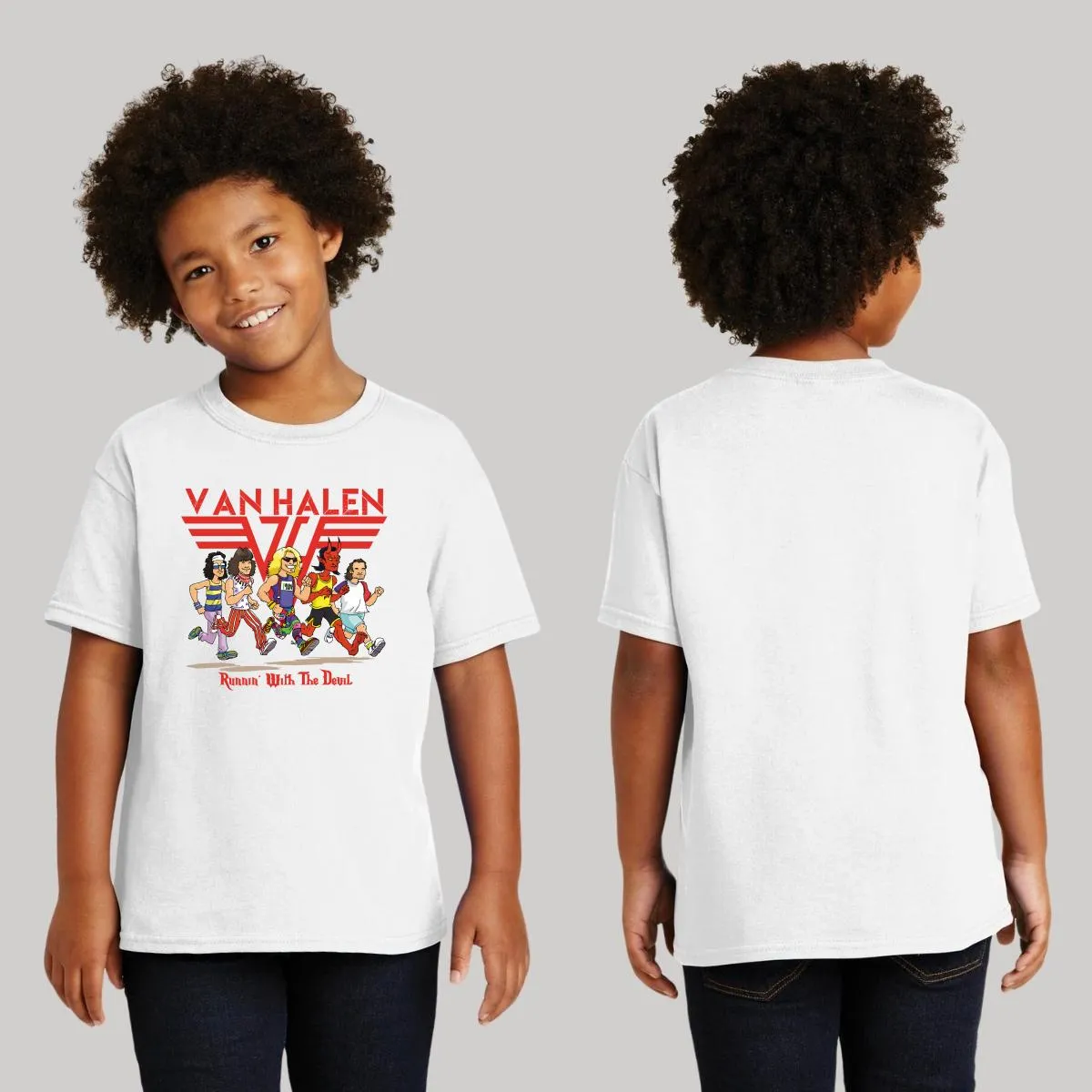 Playera Niño Niña Rock Van Halen Running with the devil 1005