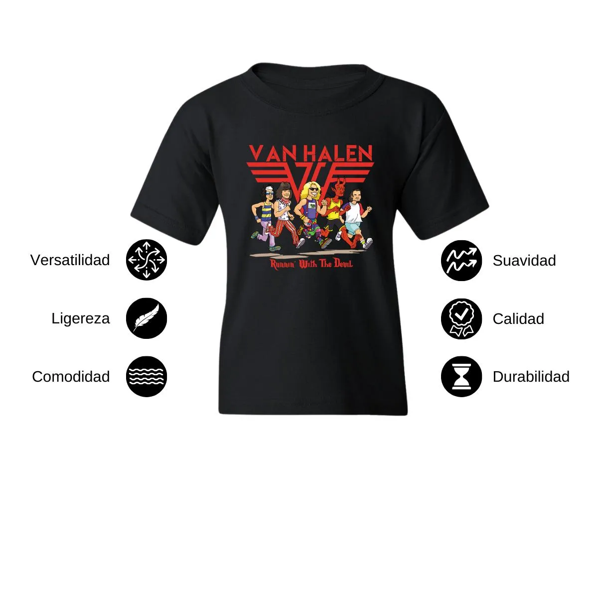 Playera Niño Niña Rock Van Halen Running with the devil 1005