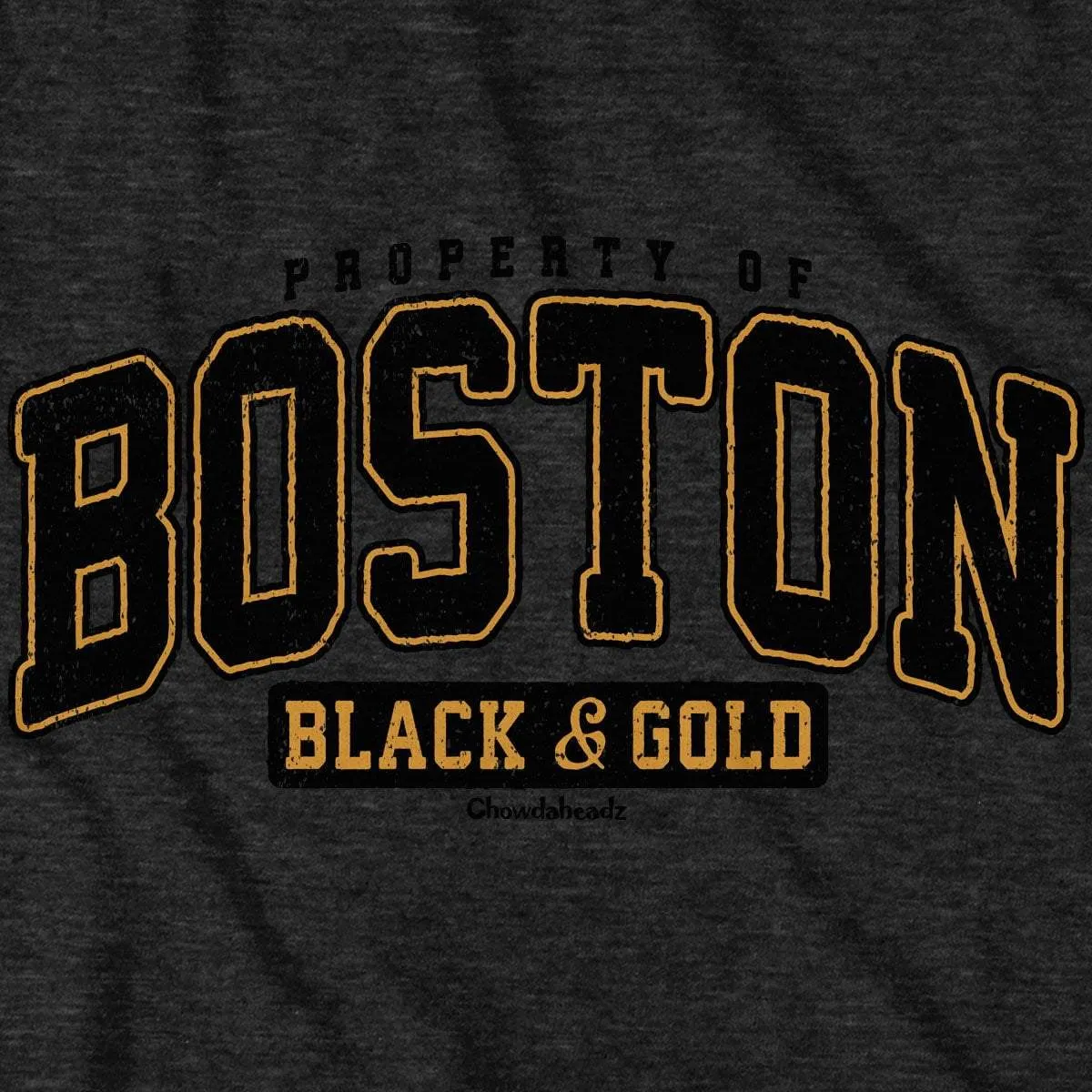 Property of Boston Black & Gold Tailgater Hoodie