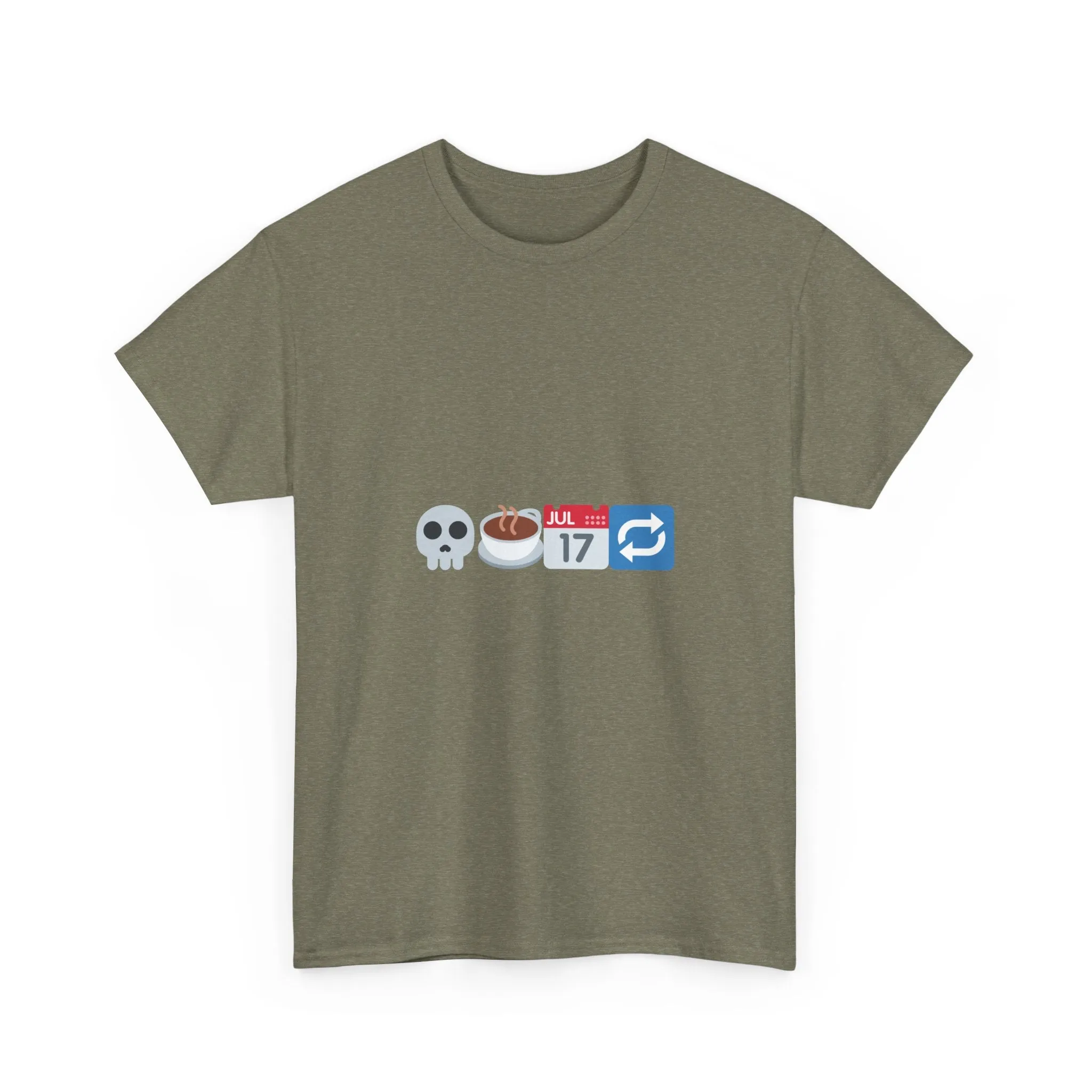 "Dead Inside But Caffeinated" Unisex Heavy Cotton Tee