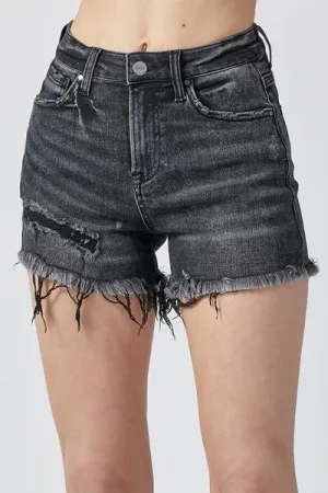 RISEN Raw Hem Denim Shorts with Pockets ONLINE EXCLUSIVE