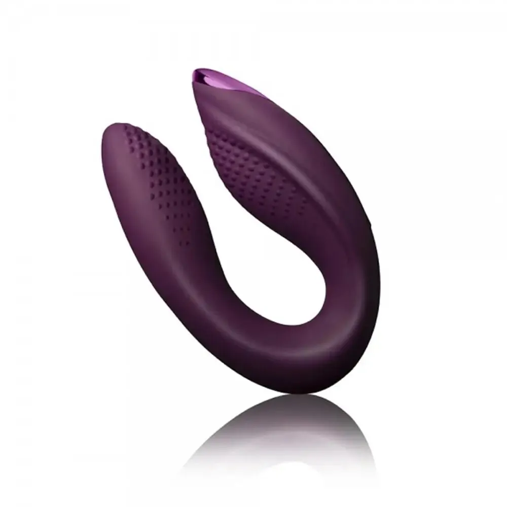 Rocks off Silicone Purple Rechargeable Clit and G-spot Vibrator