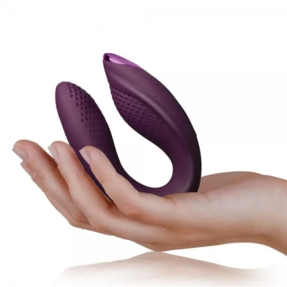 Rocks off Silicone Purple Rechargeable Clit and G-spot Vibrator