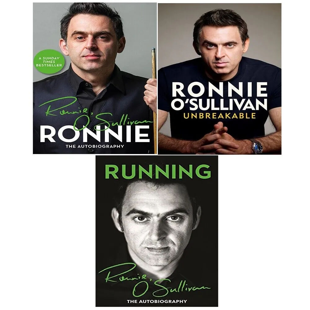 Ronnie O'Sullivan Collection 3 Books Set Unbreakable, Running, Ronnie