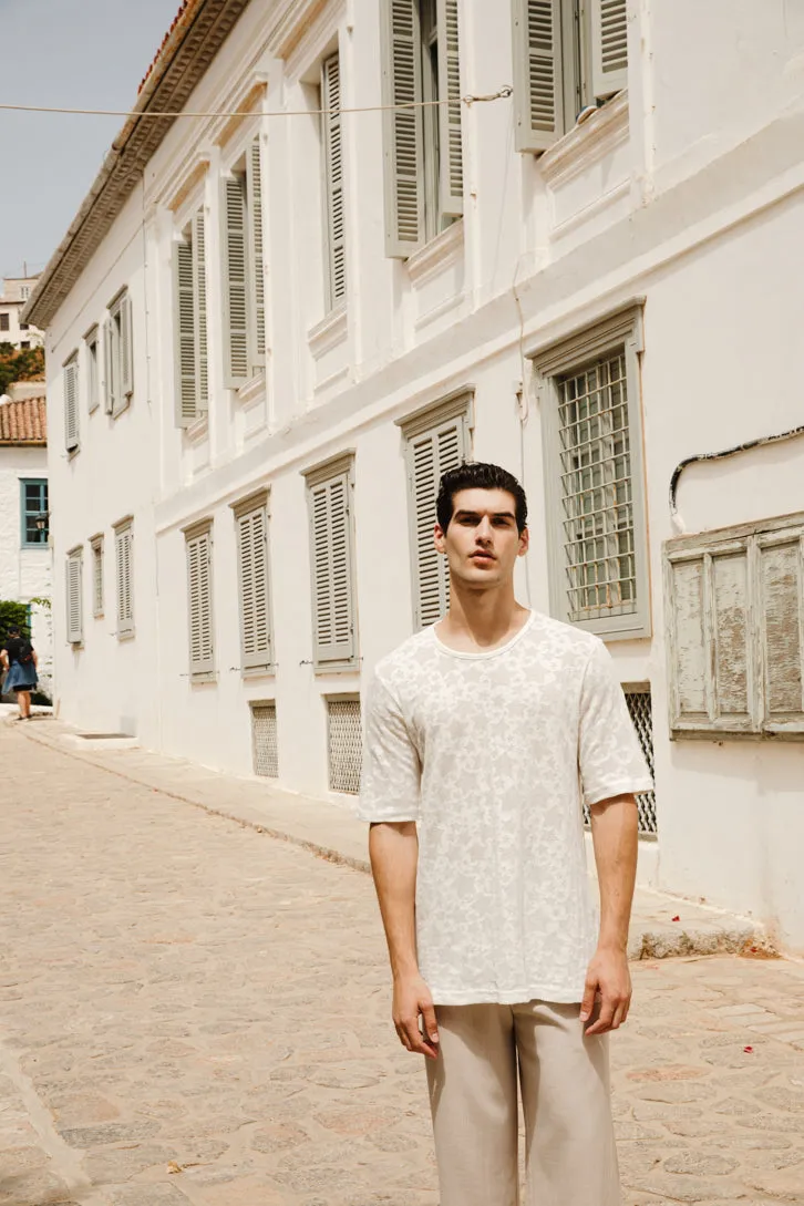 Route T-Shirt Textured White