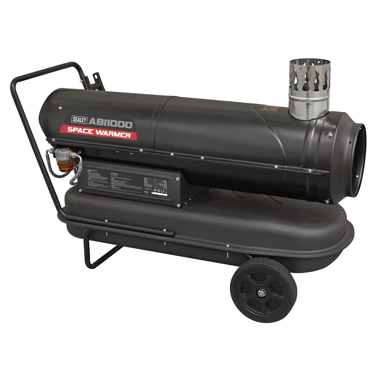 Sealey Indirect Space Warmer® Kerosene/Diesel Heater 102,000Btu/hr with Wheels