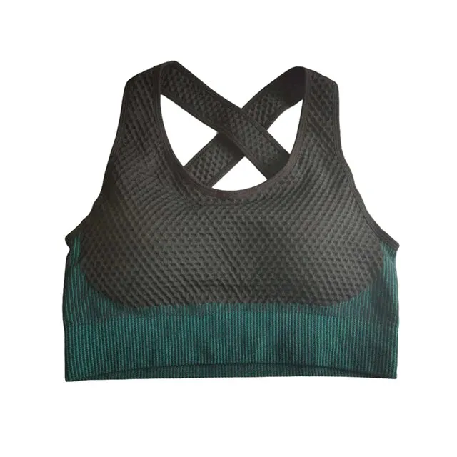 Seamless Cross Back Yoga Sports Bra