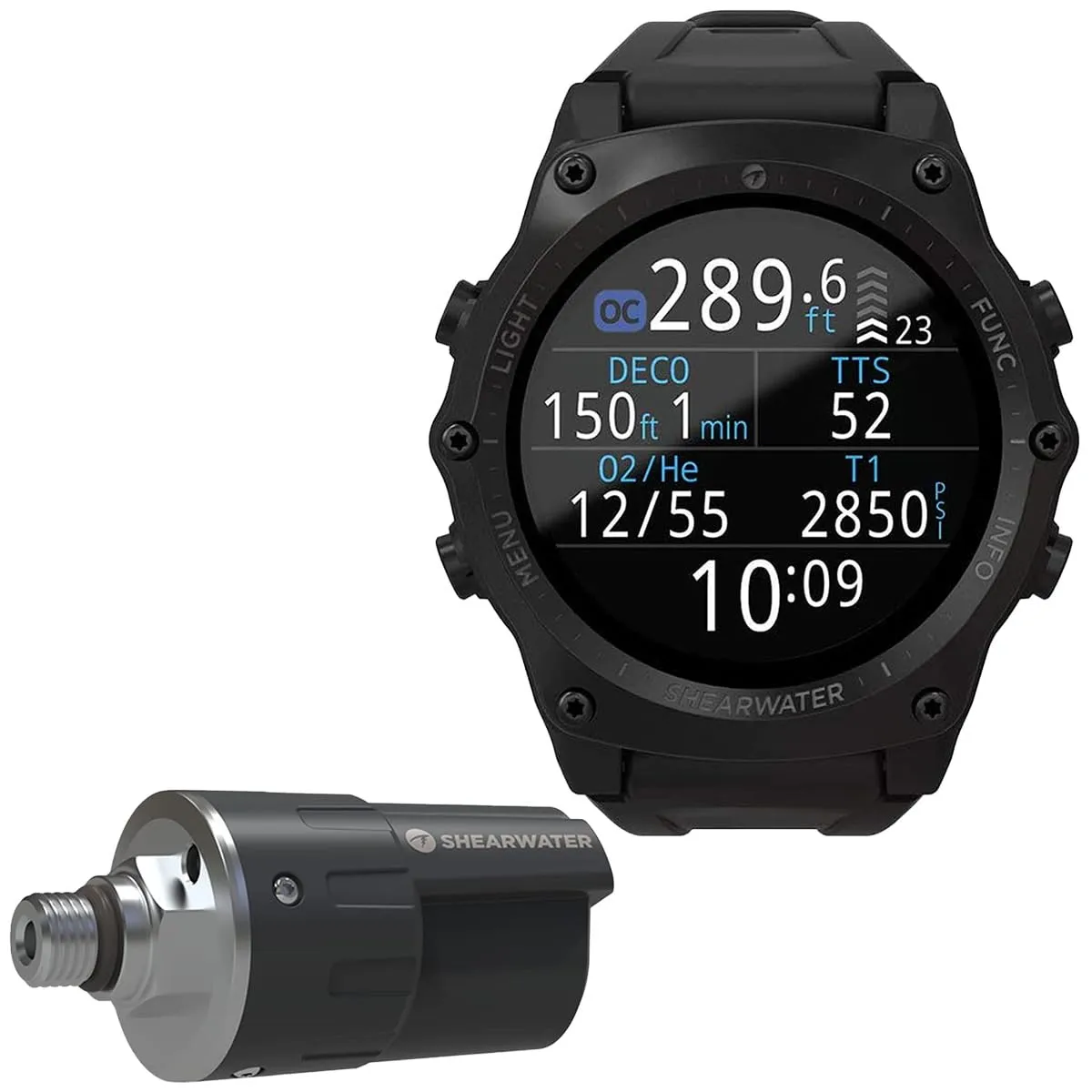 Shearwater Research Teric Wrist Scuba Dive Computer with Swift Transmitter - Black
