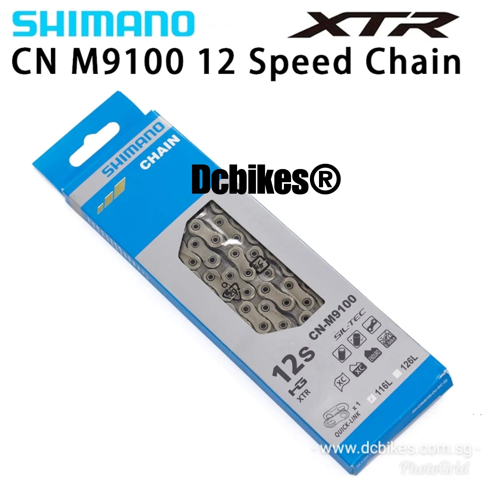 Shimano XTR 12 Speed M9100 HG Sil-Tec 126L Chain   Quick Link