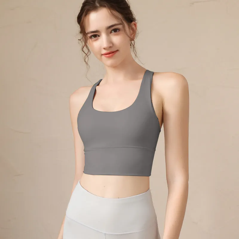 Shockproof High Strength Running Beauty Back Bra Workout Top