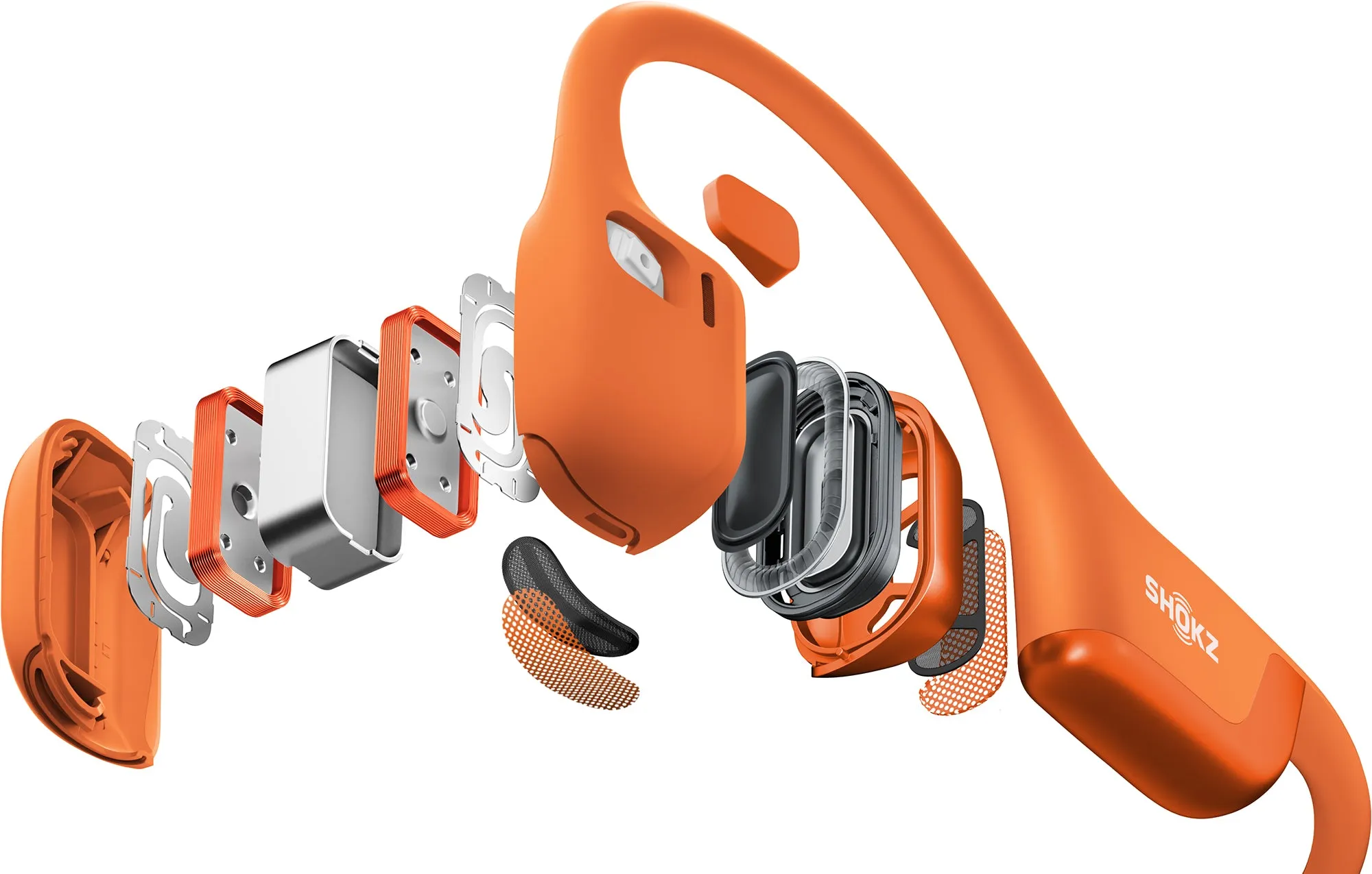 Shokz OpenRun Pro 2 Wireless Bone Conduction Running Headphones - Orange