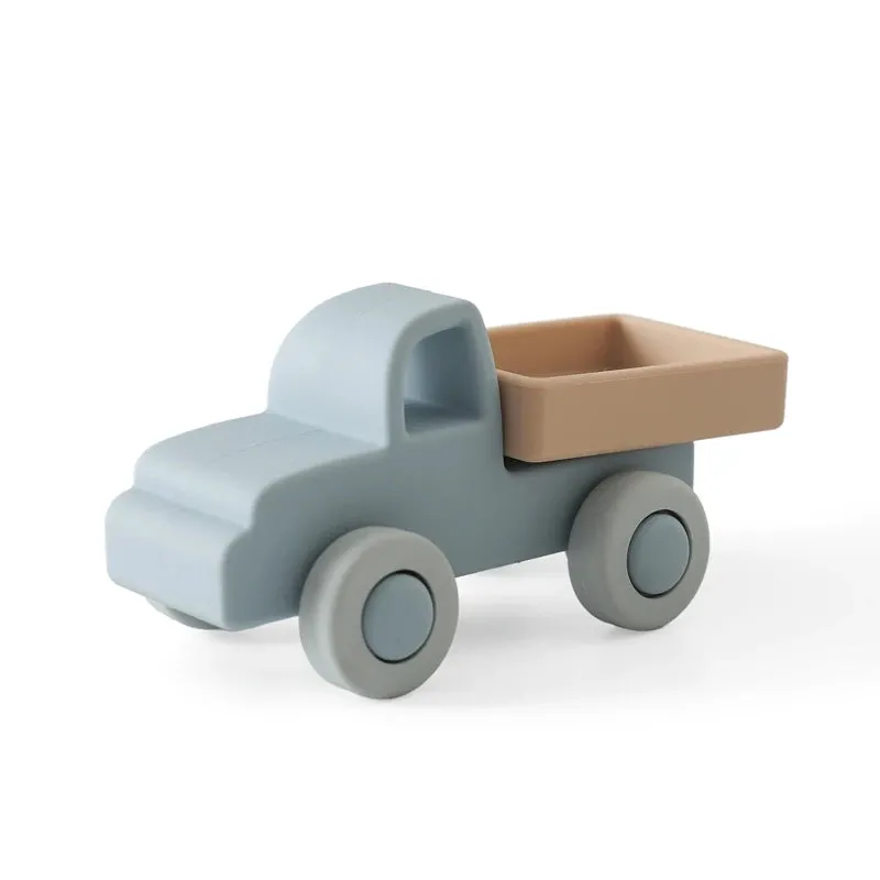 Silicone Car Teether Toy  Educational Baby Teething Block