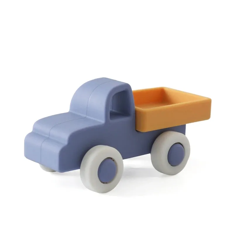 Silicone Car Teether Toy  Educational Baby Teething Block