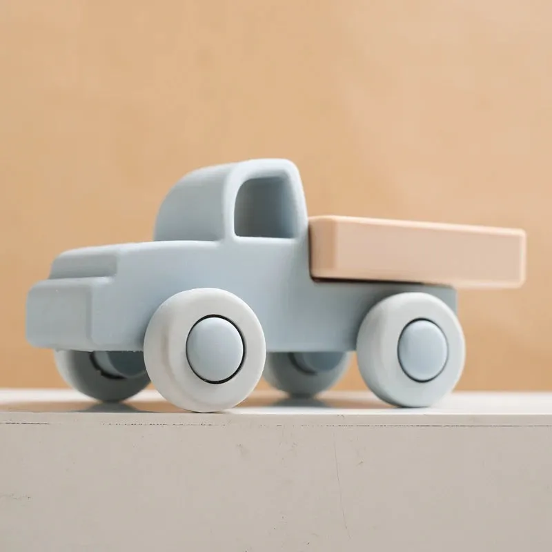 Silicone Car Teether Toy  Educational Baby Teething Block