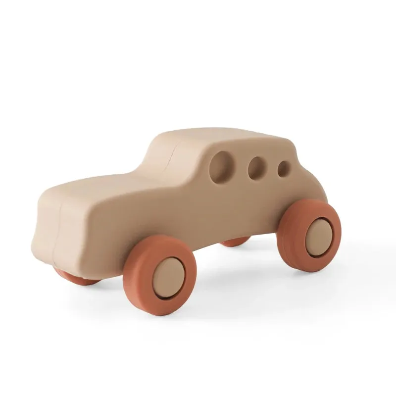 Silicone Car Teether Toy  Educational Baby Teething Block