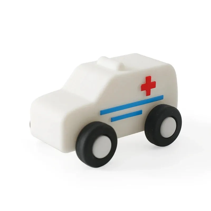 Silicone Car Teether Toy  Educational Baby Teething Block