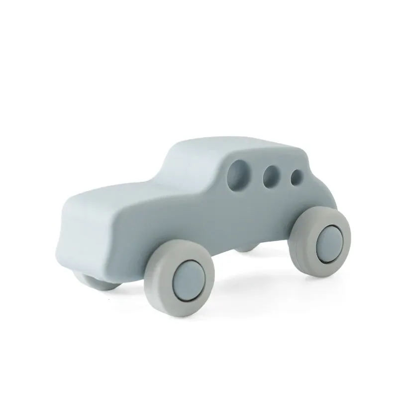 Silicone Car Teether Toy  Educational Baby Teething Block
