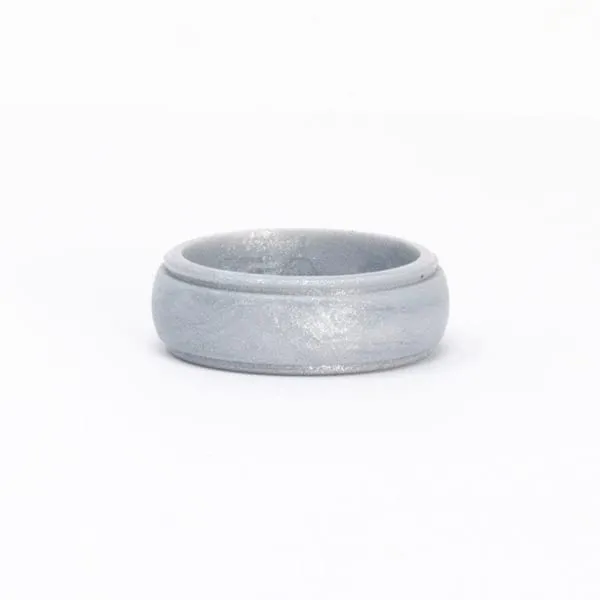 Silicone Ring | Bevel | Silver