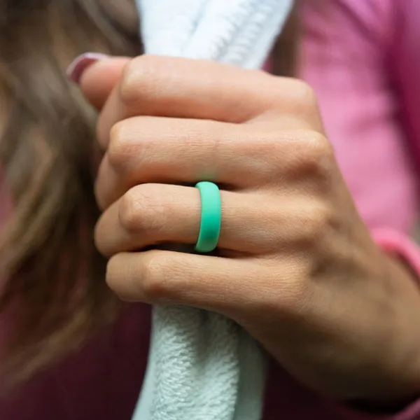 Silicone Ring | Pearl | Aqua