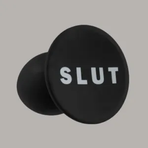 Slut Silicone Butt Plug - Black