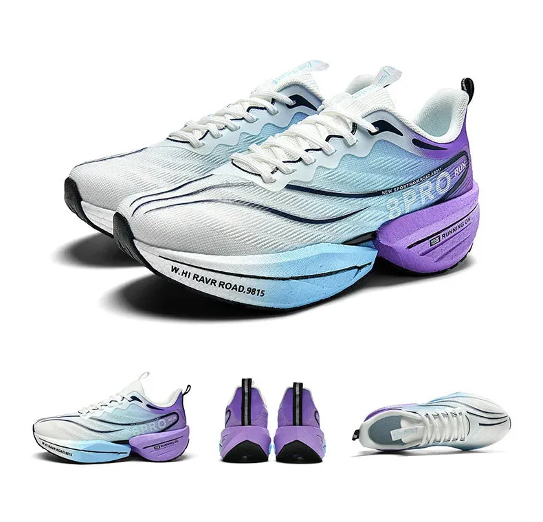 Specialty Carbon Plate Sports Running Shoes – Marathon Air Cushion, Men’s Breathable, Lightweight, Women’s Comfortable Nonskid Sneakers
