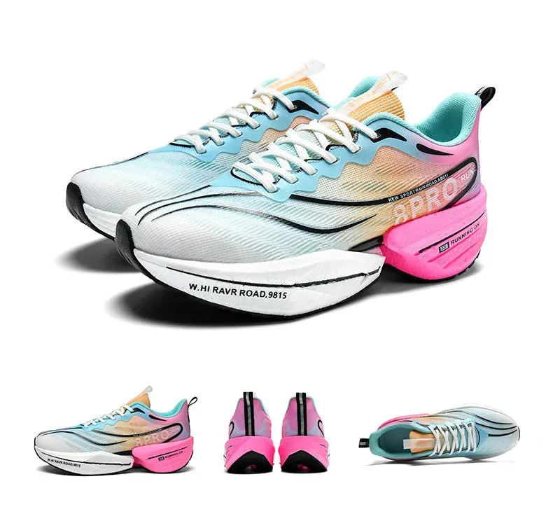 Specialty Carbon Plate Sports Running Shoes – Marathon Air Cushion, Men’s Breathable, Lightweight, Women’s Comfortable Nonskid Sneakers